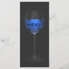 Menu Vinho Azul Magico de Elegante Menue Preto