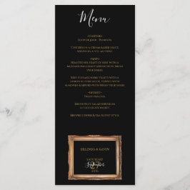 Menu Vintage Black & Dourado Wedding