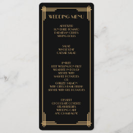 Menu Vintage Black Gatsby Art Deco