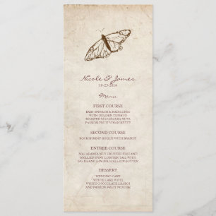 Menu Vintage Butterfly