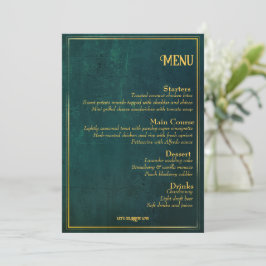 Menu Vintage Dark Green