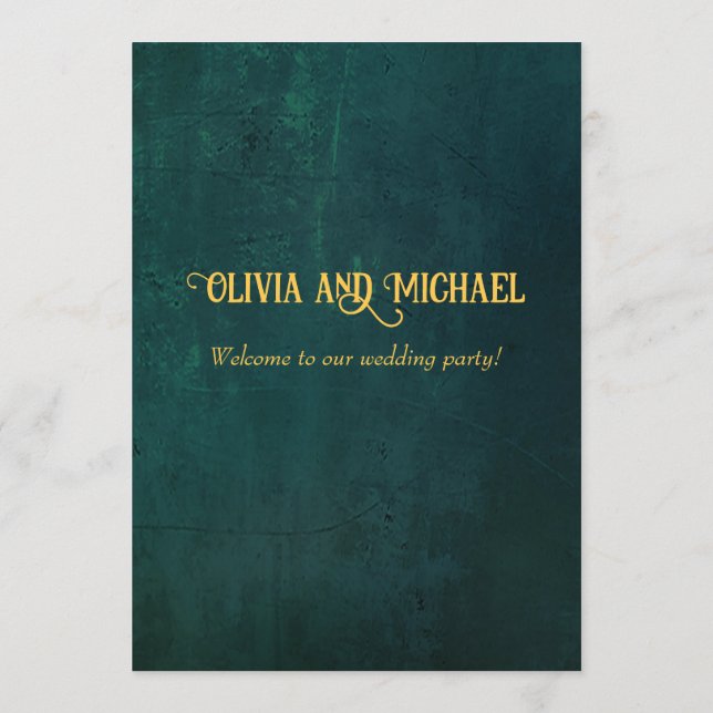 Menu Vintage Dark Green (Verso)