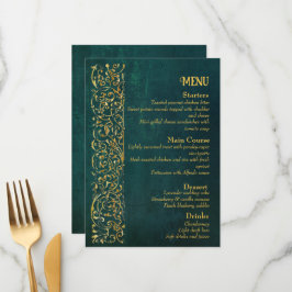 Menu Vintage Dark Green