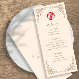 Menu Vintage Flourish Frame Weding
