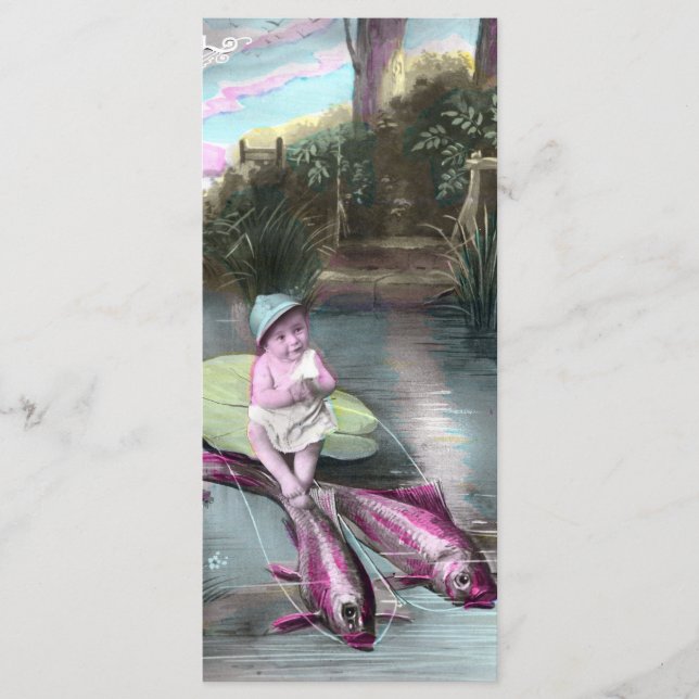 Menu Vintage French April Fool Pistcard (Frente)