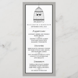 Menu Vintage Heart Birdcage