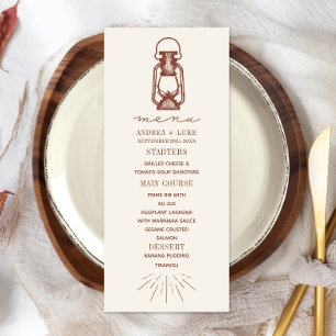 Menu Vintage Lanterna Terracotta Casamento Russo