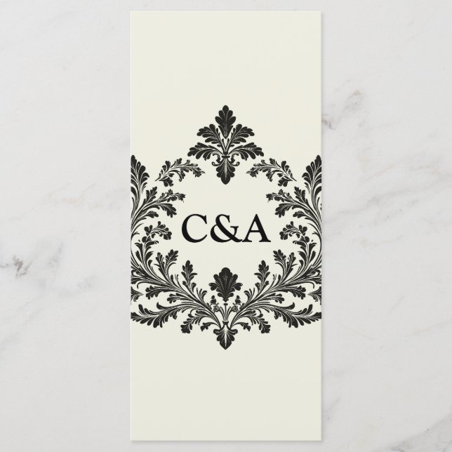 Menu Vintage Leaf Motif (Frente)