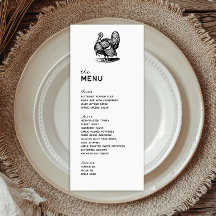 Vintage Turkey Holiday Thanksgiving Dinner