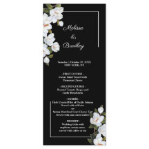 Menu Vintage White Rose