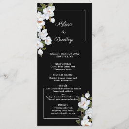 Menu Vintage White Rose