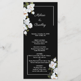Menu Vintage White Rose