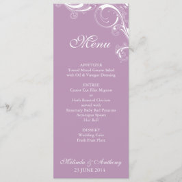 Menu Violet do Swirl de Filigree
