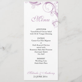 Menu Violet do Swirl de Filigree