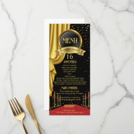 Menu VIP, aniversário com tapete vermelho, aniversário 