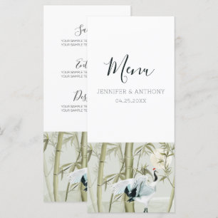 Menu Watercolor Bamboo - Grua Japonesa