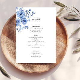 Menu Watercolor Chinoiserie Floral