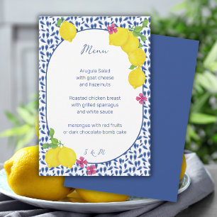 MENU WATERCOLOR LEMONS WEDU