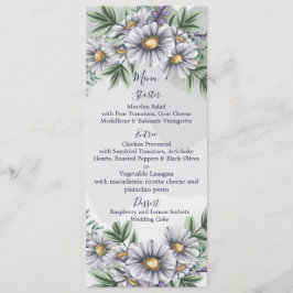Menu Watercolor Purple Flowers