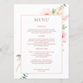 Menu Watercolour Botanical Spring