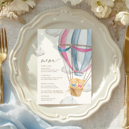 Menu We Can Bearly Wait Twins Baby Shower