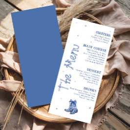 Menu Western Themed Bachelorette Weekend Party Blue
