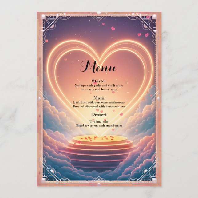 Menu Where Two Souls Choose Forever  (Frente)