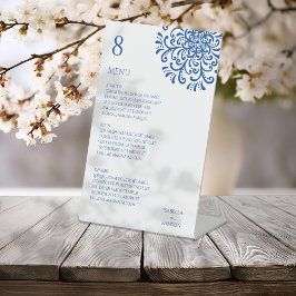 Menu Whimsical Blue Flourish