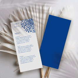 Menu Whimsical Blue Flourish