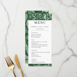 Menu Whimsical Green Deixa Casamento