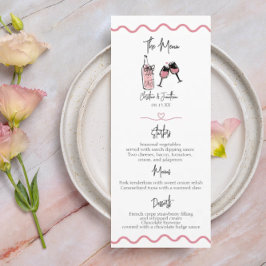 Menu Whimsical Ilustrado | Casamento Retroativo