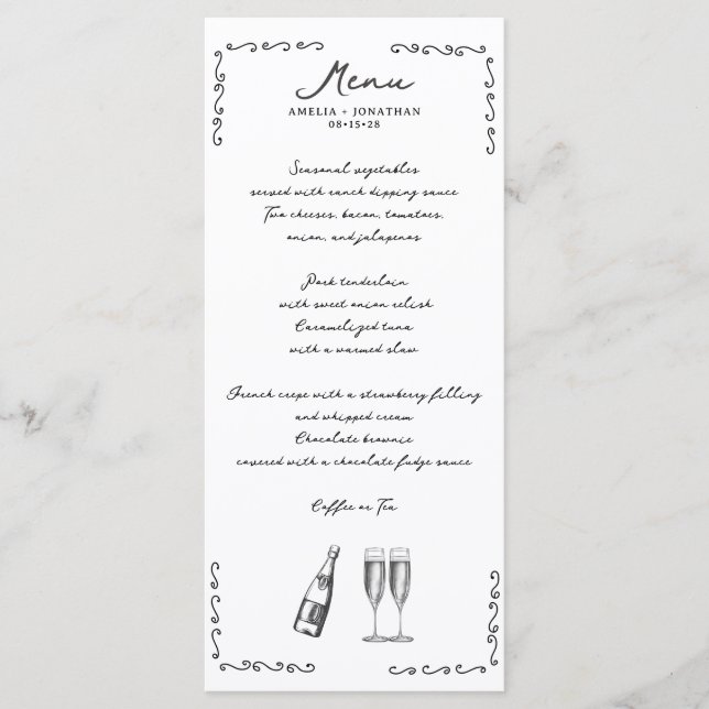 Menu Whimsical Wedding (Frente)