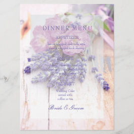 Menu Wild Rosa & Lavanda Summer Wedding