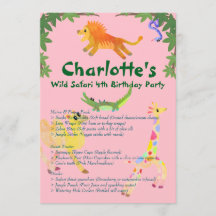 Wild Safari Festa de aniversário