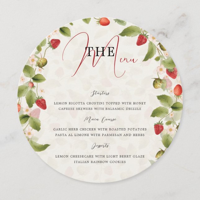 MENU WILD STRAW BERRY SWEET BABY SHOWER (Frente)