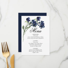 Menu Wildbloom | Flores de Jardim da Boêmia Azul Clássi