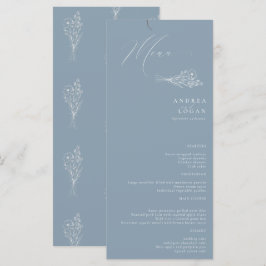 Menu Wildflower Boho Chic Wedding