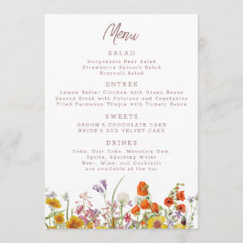 Menu Wildflower para Casamentos e Eventos