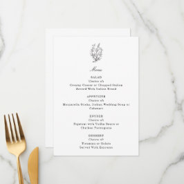 Menu Wildflower Wedding