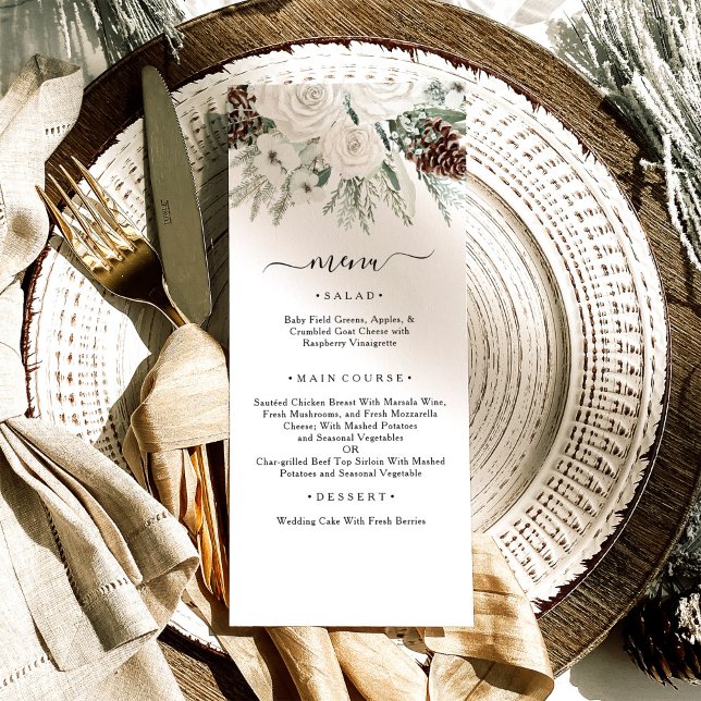 Menu Winter Pine Wedding (Criador carregado)