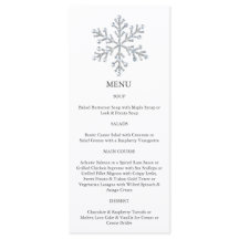 Menu Winter Snowflake (branco)