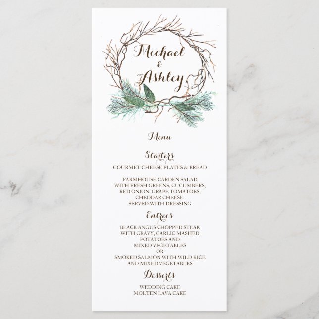 Menu Winter Wreath Wedding (Frente)