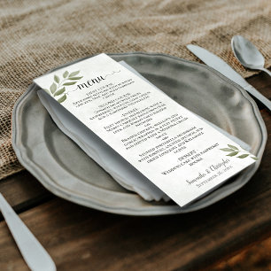 Menu Wistful Deixa Casamento Verde Rustic Sage