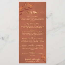 Menu Wistful Deixa o casamento Rustic Terracotta