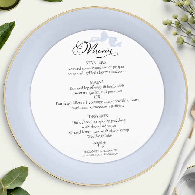 Menus de Casamento de Aquarela | Caligrafia Arco a (Criador carregado)