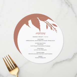 Menus de Casamento de Outono Simples Folhas Laranj