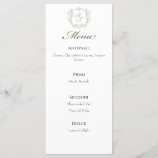 Menus de Casamento do Monograma