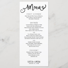 Menus de Casamento Modernos | Tipografia Rústica (