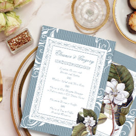 Menus de Casamento Personalizado da Magnolia Elega