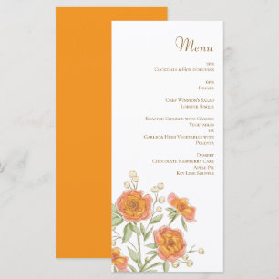 Menus de Casamento Rosa Laranja